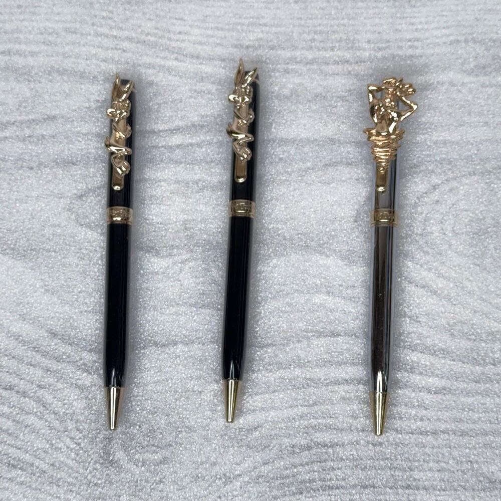 3x VTG 1994 Looney Tunes Stylus Pen Pals Pens BUGS BUNNY & TAZ 1994 Warner Bros